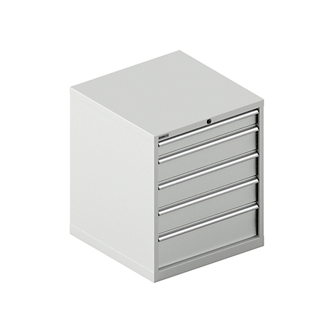 Schäfer Shop Select Ladekast SCHÄFER 36-36, 5 laden, tot 200 kg, B 717 x D 717 x D 725 x H 850 mm, lichtgrijs
