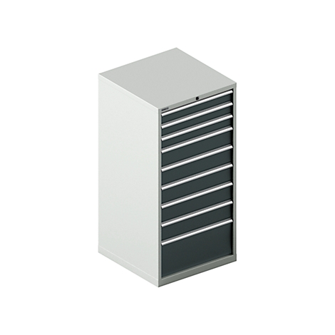 Schäfer Shop Select Ladekast SCHÄFER 36-36, 9 schuifladen, tot 75 kg, B 717 x D 725 x H 1450 mm, lichtgrijs/antracietgrijs