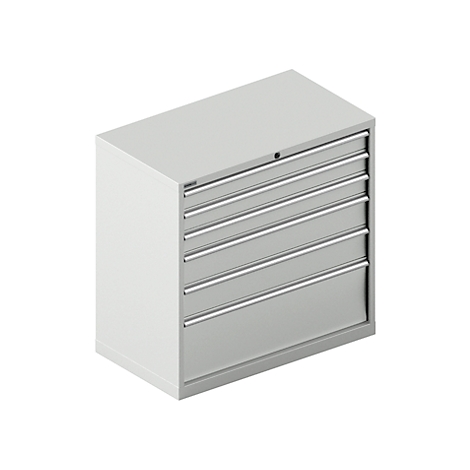 Schäfer Shop Select Ladekast SCHÄFER 54-27, 6 laden, tot 75 kg, B 1023 x D 572 x D 572 x H 1000 mm, lichtgrijs