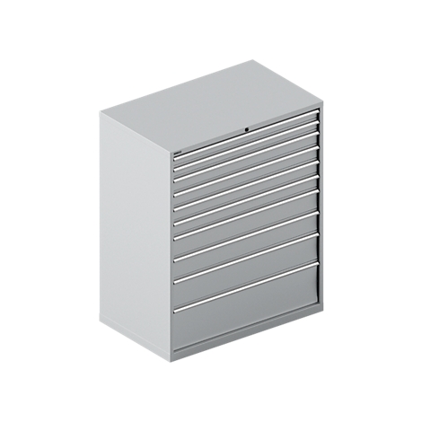 Schäfer Shop Select Ladekast SCHÄFER 64-36, 10 schuifladen, tot 75 kg, B 1193 x D 725 x H 1450 mm, blank aluminium