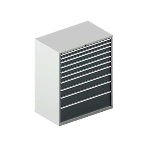 Schäfer Shop Select Ladekast SCHÄFER 64-36, 10 schuifladen, tot 75 kg, B 1193 x D 725 x H 1450 mm, lichtgrijs/antracietgrijs