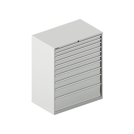 Schäfer Shop Select Ladekast SCHÄFER 64-36, 10 schuifladen, tot 75 kg, B 1193 x D 725 x H 1450 mm, lichtgrijs