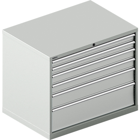 Schäfer Shop Select Ladekast SCHÄFER 64-36, 7 laden, tot 200 kg, B 1193 x D 725 x H 1000 mm, lichtgrijs