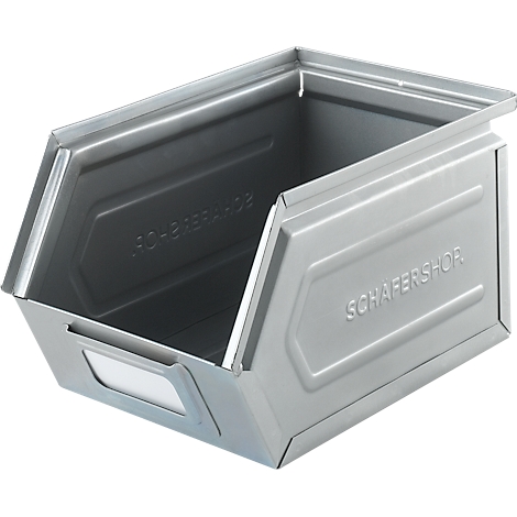 Schäfer Shop Select magazijnbak, staal, L 238 x B 149 x H 128 mm, 3,5 l, 8 kg, elektrolytisch verzinkt