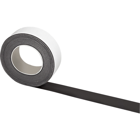 A roll of black sealant tape with a white cardboard roll, partially unrolled.
