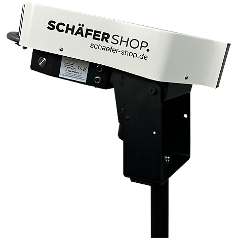 Een wit en zwart apparaat met het opschrift SCHÄFER SHOP.