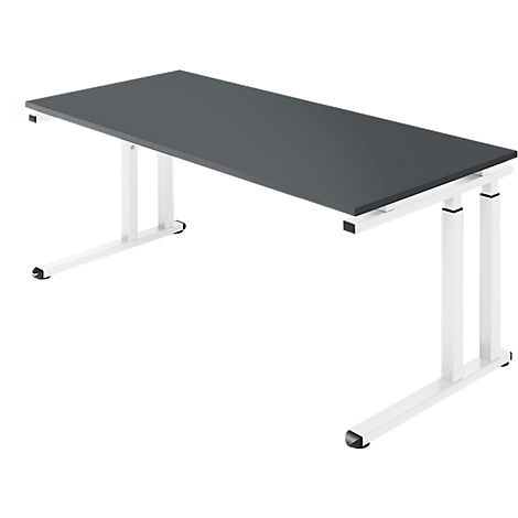 Schreibtisch SET UP, C-Fußgestell, manuell höheneinstellbar, Breite 1200/ 1600/1800 mm günstig kaufen