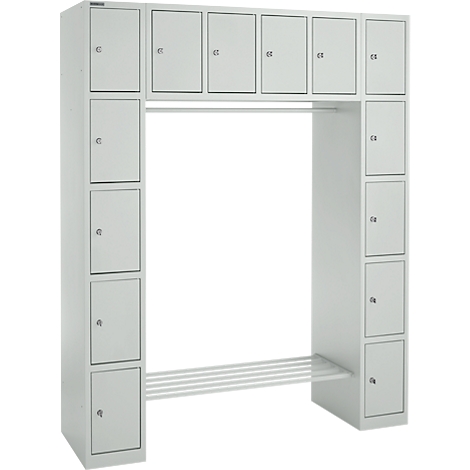 Schäfer Shop Select Taquilla consigna, 2 columnas y armario superior, 2 x 5 