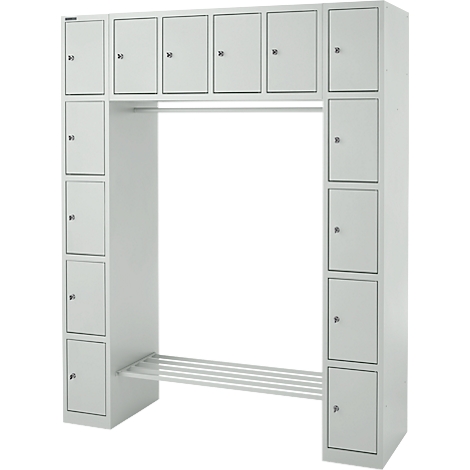 Schäfer Shop Select Taquilla consigna, 2 columnas y armario superior, 2 x 5 