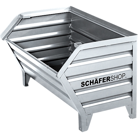 Graue, eckige Mulde mit dem Schriftzug SCHÄFERSHOP.