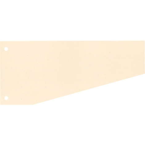 Beige flag with holes and a beveled end.
