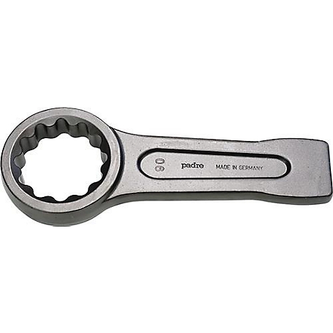 Graue Ringschlüssel mit "08", "padre" und "Made in Germany" Beschriftung.
