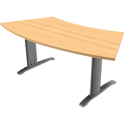 Schreibtisch Phenor Rundbogen Panorama Platte C Fuss B 1800 X T