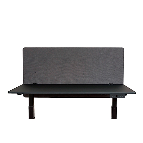 Schreibtisch-Trennwand Luxor, für Plattenstärke bis 40 mm, Klammerbefestigung, ca. 6 kg, B 1200 x T 20 x H 600 mm, recycelte Materialien, schiefergrau