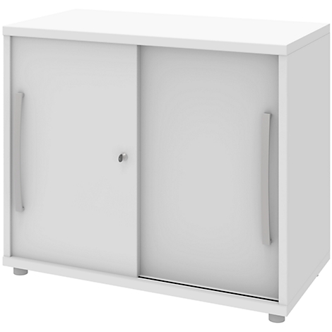 deken Miljard Inferieur Schuifdeurkast BARI, 1 legbord, slot, B 800 x D 430 x H 720 mm, diverse  afwerkingen voordelig kopen | Schäfer Shop