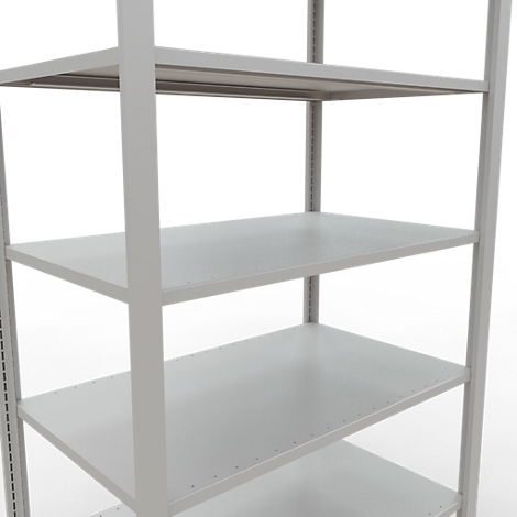 Schulte Lagertechnik Rayonnage de bureau modulaire MultiPlus150, rayonnage de base, 7 tablettes, sans butée centrale, L 1000 x P 600 x H 2300 mm, gris clair RAL 7035