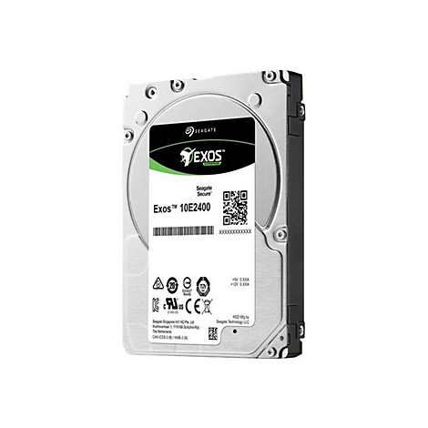 Festplatte mit Etikett 'Exos 10E2400', Marke Seagate.