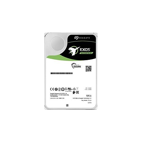 Disque dur Seagate, blanc avec des touches de vert et de noir. Le produit est vu sur un fond blanc.