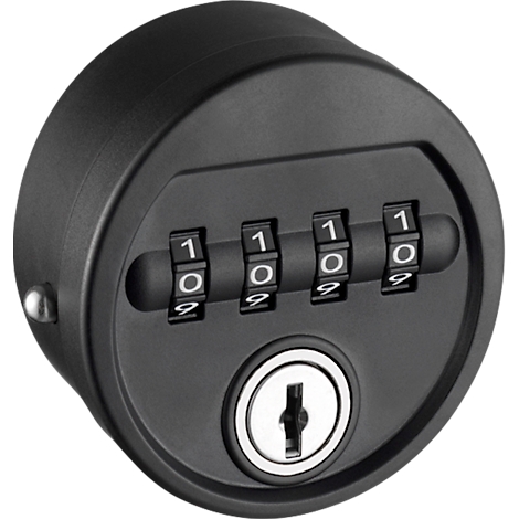 Gros plan d'un cadenas noir avec les chiffres 1111. En dessous, un trou de serrure.