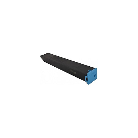 Schwarze Tonerkartusche mit blauem Clip.