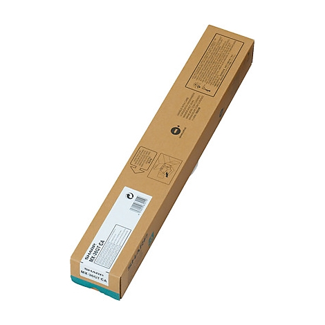 Boîte brune pour une imprimante laser, inscription : SHARP MX-36GT CA.