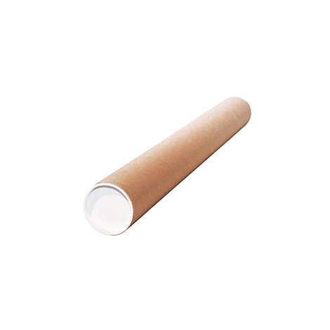Brown cardboard tube. The lid is white.