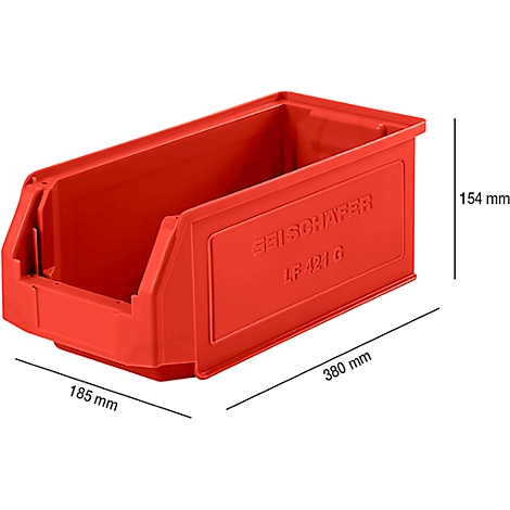 Sichtlagerkasten SSI Schäfer LF 421, Polypropylen, L 380 x B 185 x