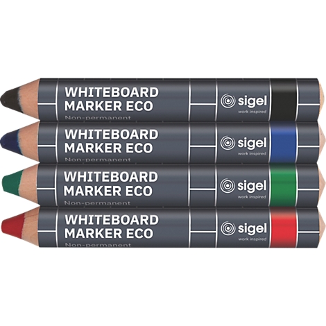 Persoon tekent met potlood op rode kaart. Andere kaarten: oranje met vraagteken, blauw en groen met bladeren.