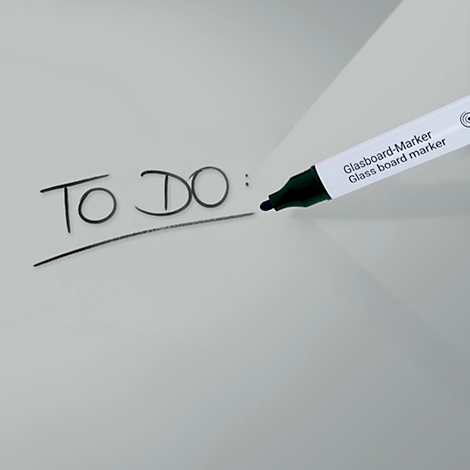 Sigel Glas-Whiteboard Artverum, glänzend, grau, magnethaftend, 1800 x 1200 mm + 2 SuperDym-Magnete