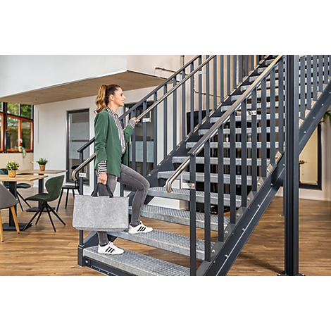 Sigel sacoche pour ordinateur portable Desk Sharing Bag Basic L, pour 1 ordinateur portable jusqu'à 17,3″, feutre synthétique, gris clair