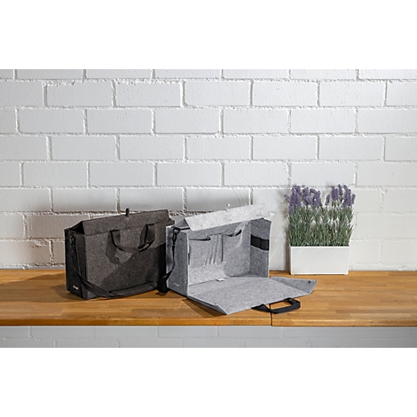 Sigel sacoche pour ordinateur portable Desk Sharing Bag Workspace M/L, pour 1 ordinateur portable jusqu'à 16″, feutre synthétique, gris clair
