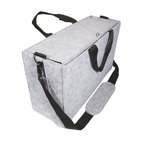 Sigel sacoche pour ordinateur portable Desk Sharing Bag Workspace M/L, pour 1 ordinateur portable jusqu'à 16″, feutre synthétique, gris clair
