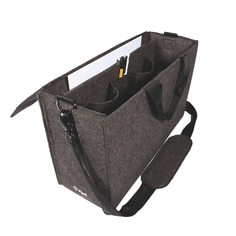 Sigel sacoche pour ordinateur portable Desk Sharing Bag Workspace M/L, pour 1 ordinateur portable jusqu'à 16″, feutre synthétique, gris foncé
