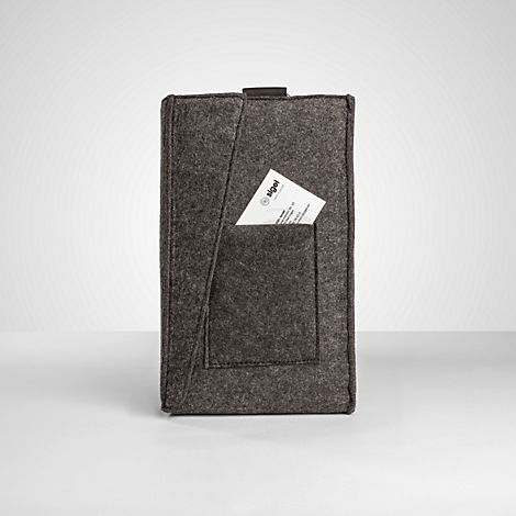 Sigel sacoche pour ordinateur portable Desk Sharing Bag Workspace M/L, pour 1 ordinateur portable jusqu'à 16″, feutre synthétique, gris foncé