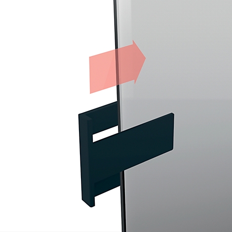 Sigel Stiftehalter f. Glas-Magnettafeln, anthrazit