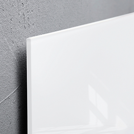 Sigel Tableau blanc en verre Artverum, brillant, super blanc, magnétique, 2000 x 1000 mm + 2 aimants SuperDym
