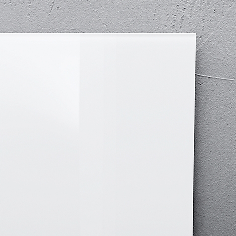 Sigel Tableau blanc en verre Artverum, brillant, super blanc, magnétique, 2400 x 1200 mm + 2 aimants SuperDym