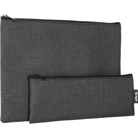 Sigel Taschen-Organizer Set, 2-teilig, B 250 x T 10 x H 180 mm, RPET/Kunstfilz, dunkelgrau