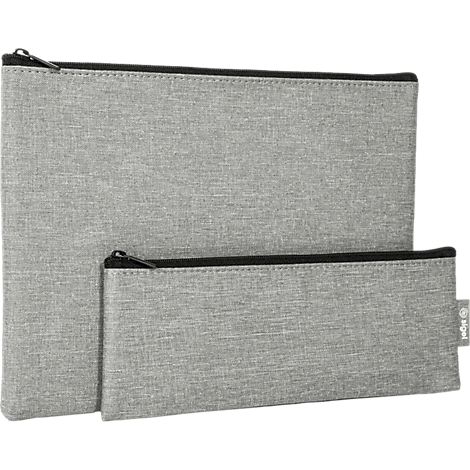 Sigel Taschen-Organizer Set, 2-teilig, B 250 x T 10 x H 180 mm, RPET/Kunstfilz, hellgrau 
