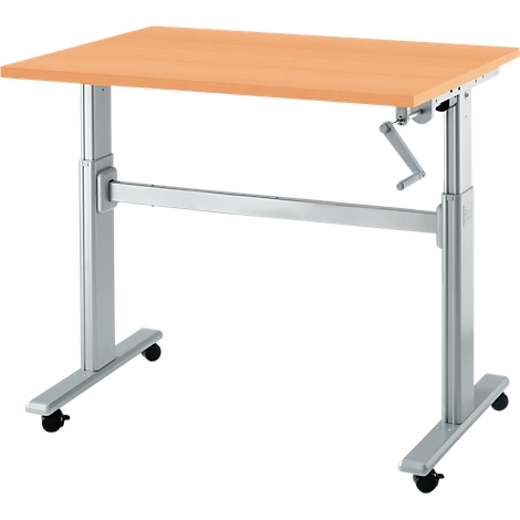 Sitz-/Steharbeitsplatz Kurbeltisch Multitable, höhenverstellbar, versch