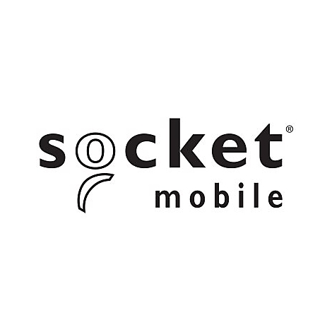 Logo von Socket Mobile. Schwarz-weiße Schrift, ein stilisiertes Symbol und der Text 'mobile'.