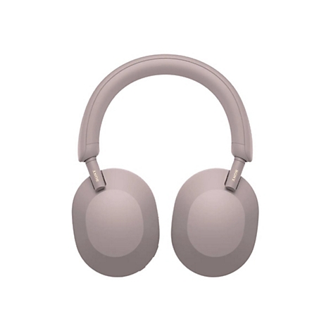 Drahtlose Kopfhörer in einem hellen Rosaton, mit "SONY" Schriftzug an den Ohrmuscheln.
