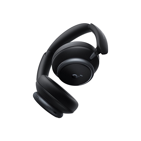 Schwarzer Over-Ear-KopfhÃ¶rer mit Anker-Logo. Ohrmuscheln und BÃ¼gel sind zu sehen.