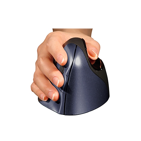 Souris ergonomique verticale Evoluent 4 Sans fil droitier, noir / bleu