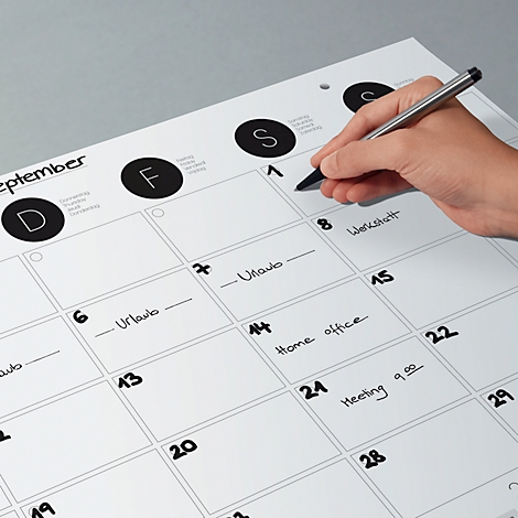 NOTIQUE Calendrier mural 2024 - Utilisable comme calendrier