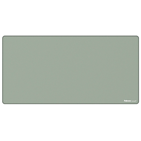 Divers tapis de souris colorés côte à côte. Un tapis bleu avec le logo "Fellowes" est au-dessus.