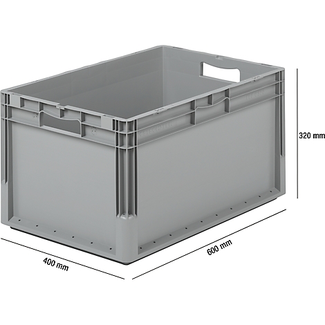 Sparset 5-teilig Euro Box ELB 6320, aus Polypropylen, Inhalt 64 l