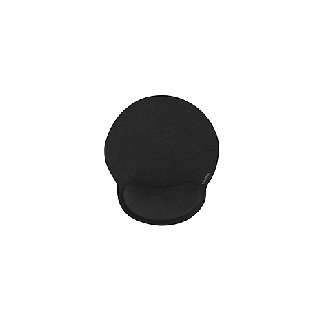 Schwarzes ergonomisches Mauspad mit Gel-Handgelenkauflage.