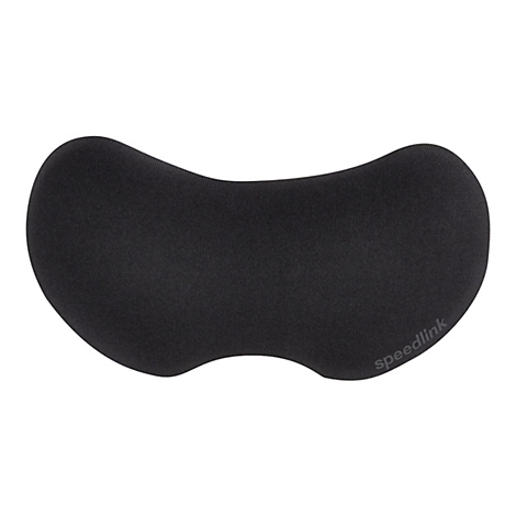 Tapis de souris Speedlink noir de forme ergonomique, avec lettrage.