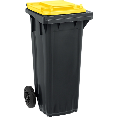 SSI Schäfer Poubelle PRO 80 WAVE, 80 l, mobile, noir et jaune
